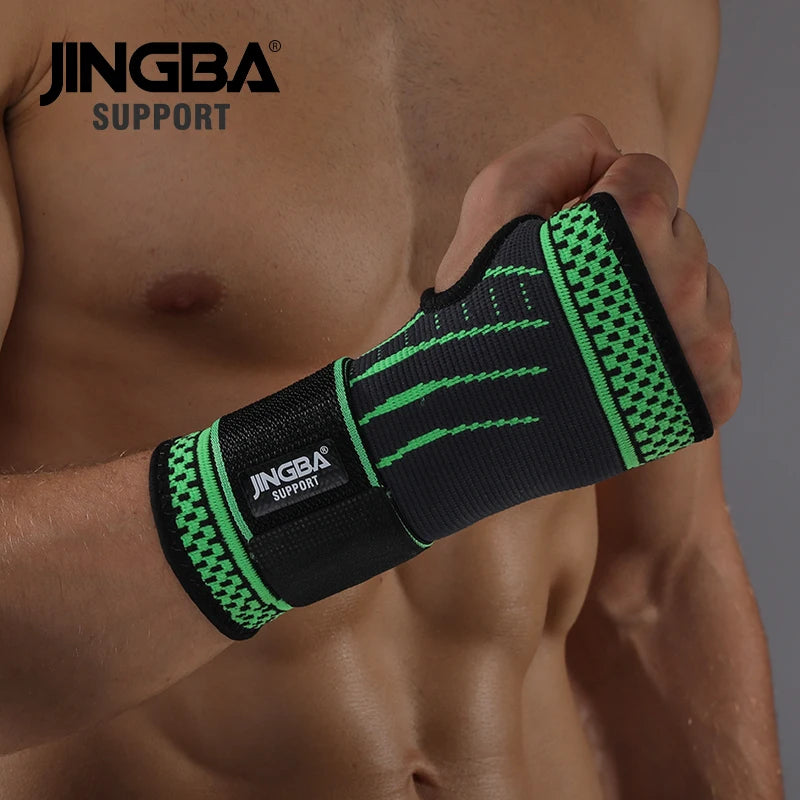 JINGBA SUPPORT 1 PCS Weightlifting Wrist Straps Support Protective Boxing Hand Wraps Wrist Brace Joint Protector