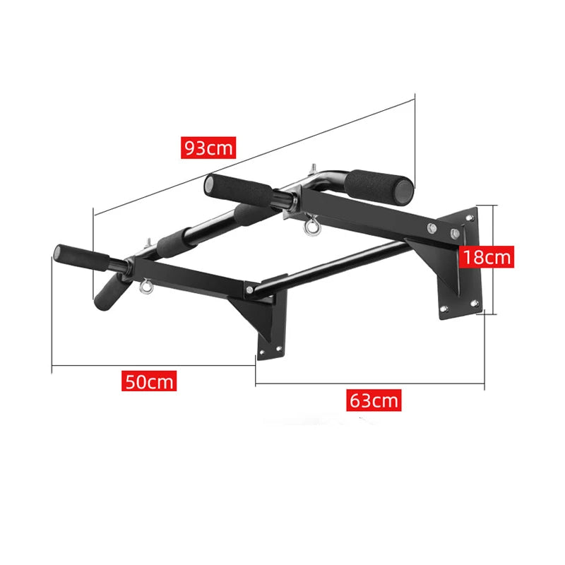 Wall Mounted Horizontal Bar Heavy Duty Chin Up Bars For Home Gym Pull Up Fitness Training Back Core Strength Workout Equipments