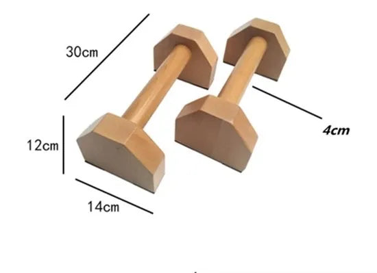1Pair 20/30/40/50cm Gym Fitness Wooden Push-Up Stands Rack Handstand Parallel Bar Double Rod Chest Arm Muscle Training Support