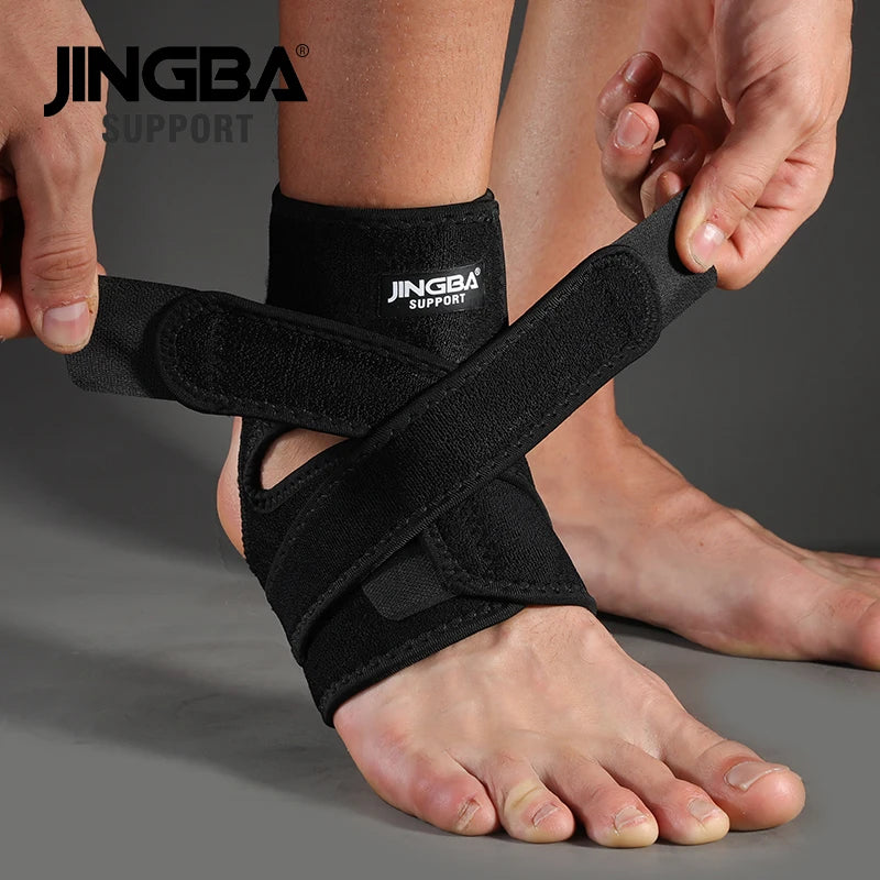 JINGBA SUPPORT 1 PCS Adjustable Compression Ankle Brace Support Protective Sports Ankle joint Protector