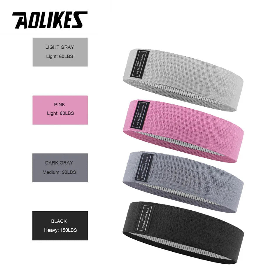 AOLIKES 1PC Hip Band Yoga Resistance Band Wide Fitness Exercise Legs Band Loop For Circle Squats Training Anti Slip Rolling
