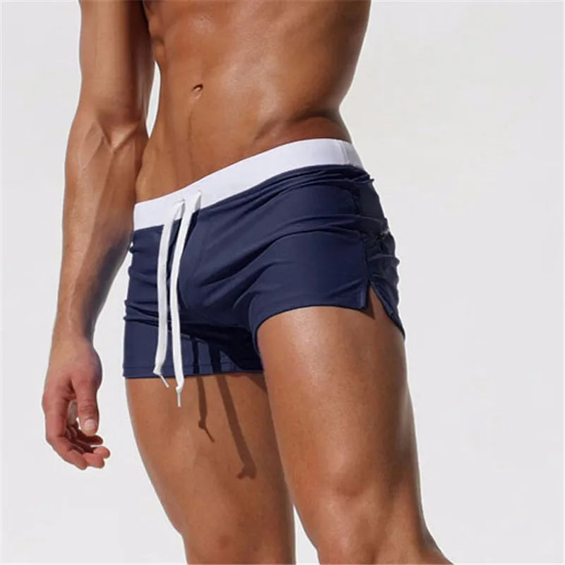 ALSOTO Summer New Quick Dry Mens Swim Shorts Summer Board Surf Swimwear Beach Short Male Running Gym Man Plus Size Trunks
