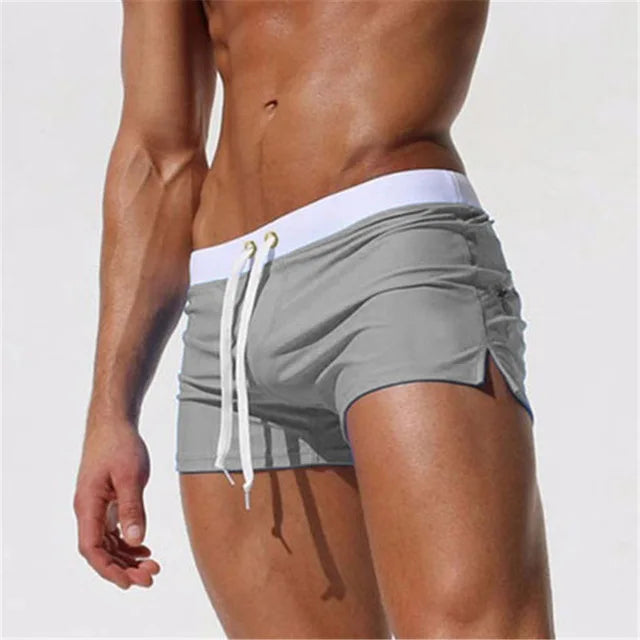 ALSOTO Summer New Quick Dry Mens Swim Shorts Summer Board Surf Swimwear Beach Short Male Running Gym Man Plus Size Trunks