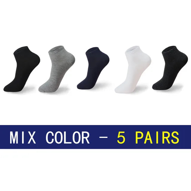 5Pairs/lot Men Socks Cotton Large size39-48 High Quality Casual Breathable Boat Socks Short Men Socks Busines Male Socks Summer