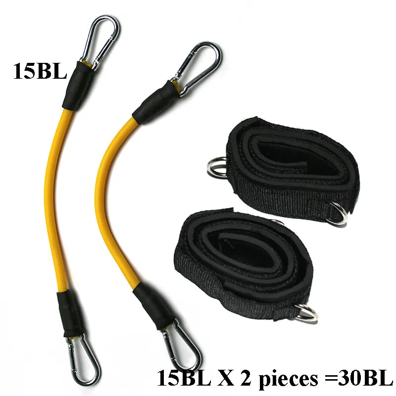 Resistance Tubes with Ankle Straps, Whole Set, Leg Training, Workout for Run, Kick Boxing, Punch, Taekwondo, All Sports