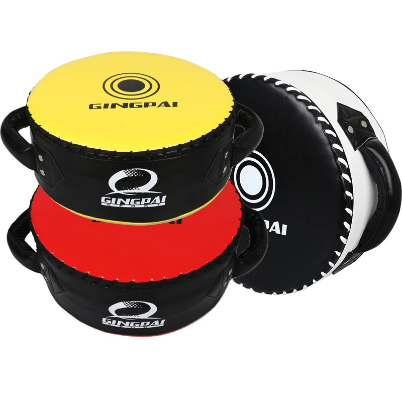 PU Boxing Shield Target Big Sanda Round Heavy Fighting Training Chest Protection Target Taekwondo Foot Punching Curve Focus Pads