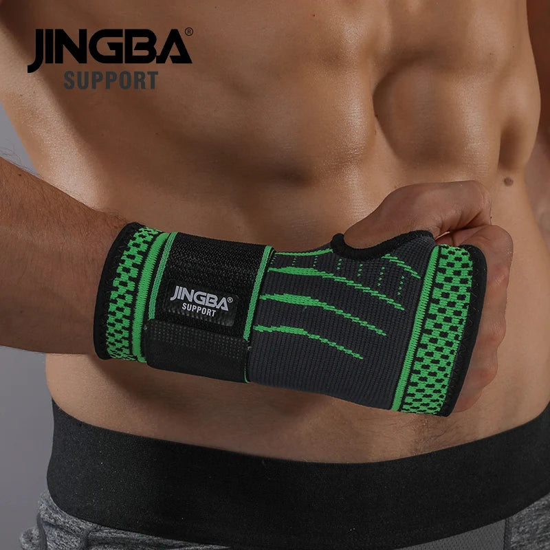 JINGBA SUPPORT 1 PCS Weightlifting Wrist Straps Support Protective Boxing Hand Wraps Wrist Brace Joint Protector