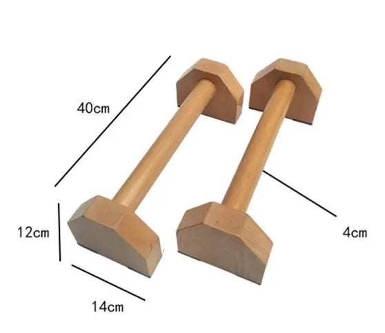 1Pair 20/30/40/50cm Gym Fitness Wooden Push-Up Stands Rack Handstand Parallel Bar Double Rod Chest Arm Muscle Training Support
