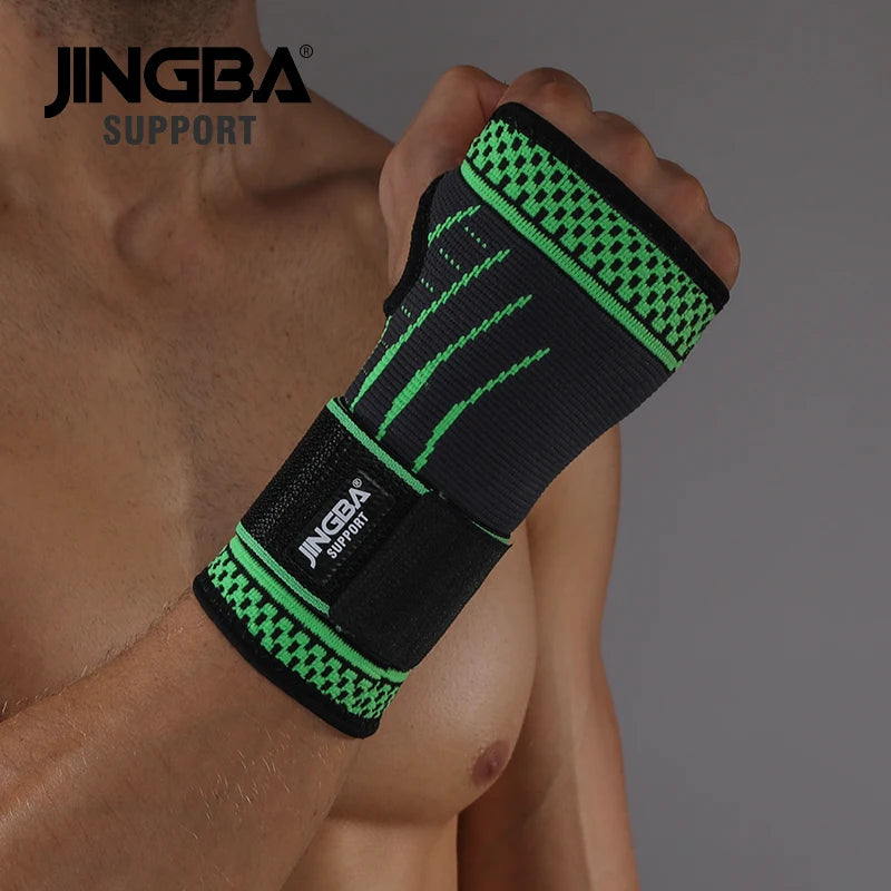 JINGBA SUPPORT 1 PCS Weightlifting Wrist Straps Support Protective Boxing Hand Wraps Wrist Brace Joint Protector