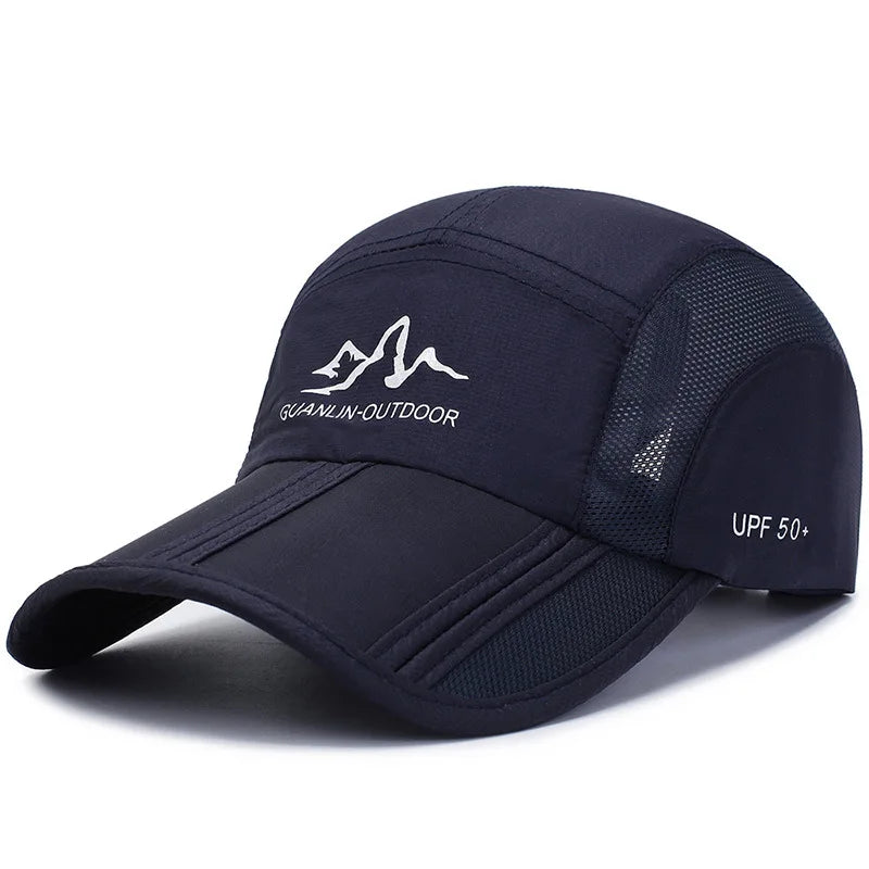 Summer Quick Drying Ultra-Thin Breathable Baseball Cap Men Women Snapback Folding Sport Outdoor Hiking Mountaineering Hat A138