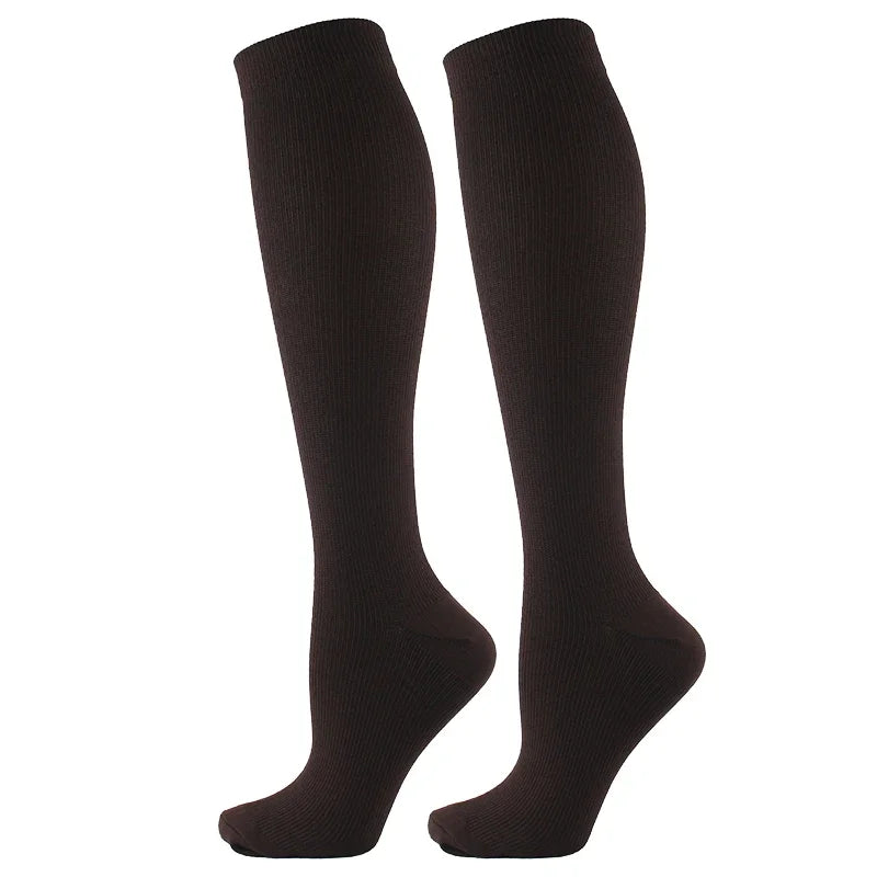Varicose Compression Socks Blood Circulation Knee Length Elastic Socks Gym Outdoor Marathon Cycling Natural Hiking Sports Sock