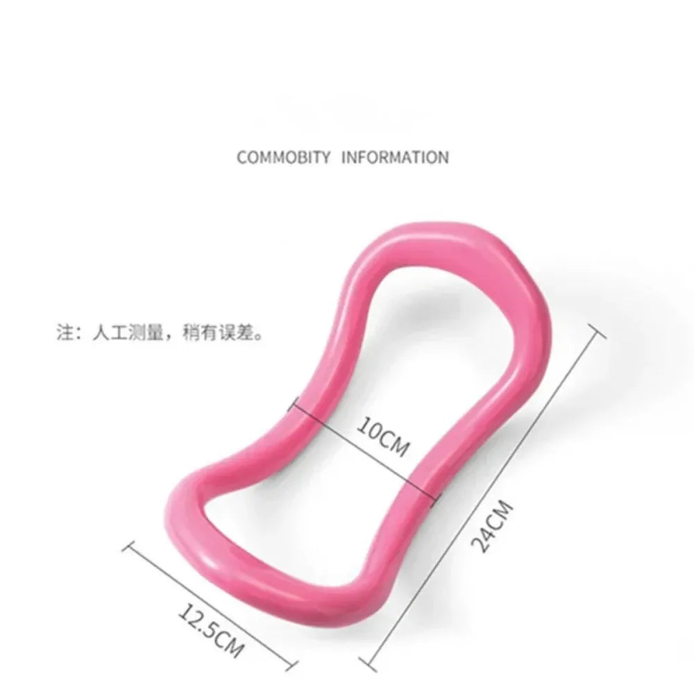 pink Yoga Circle Pilates Stretch Ring Home Women Fitness Equipment Fascia Massage Body Workout Exercise Resistance Support Tool