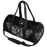 Black Skull Moth Duffel Bags Magic Skulls Sports Gym Bag Travel Luggage Overnight Bags for Men Women Duffel Bags for Traveling