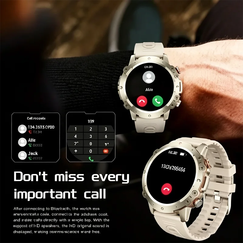 New Full-Touchscreen HD Sports Smartwatch, Unisex, with Call/Message Alerts,  Watch Faces, Multiple Sports Modes, Music Playback. Suitable for Android & IPhone, Ideal Gift for Everyone