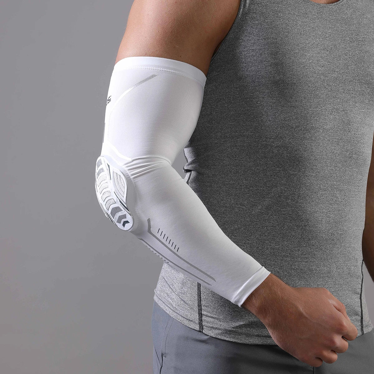 VBOSi 1 Piece Women Men Crashproof Honeycomb Sport Elbow Pads Elastic Arm Sleeve Support for Basketball Volleyball Football