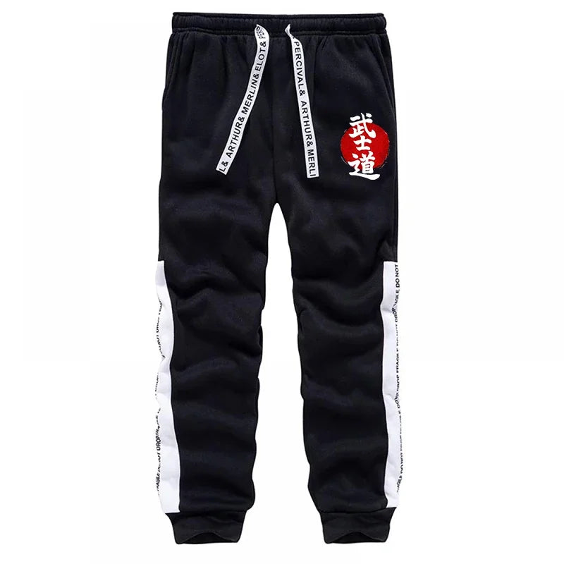 Japanese Bushido Print Hoodies Sweatpants 2025 Hot Sale Men's Tracksuit Hooded Sweatshirts Jogger Pants Harajuku Men's Clothes