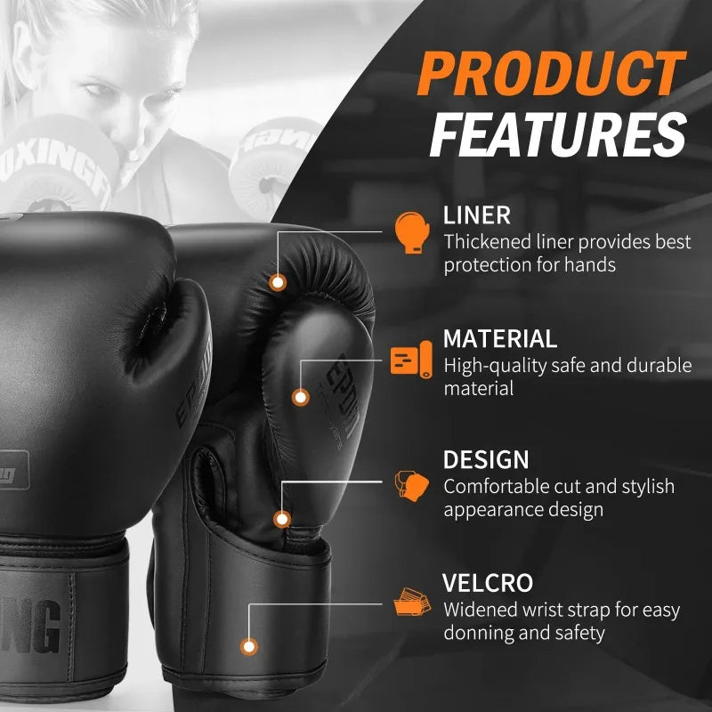6/8/10/ 12 /14 /16oz Boxing Gloves PU Leather Muay Thai Guantes De Boxeo Free Fight MMA Sandbag Training Glove For Men Women