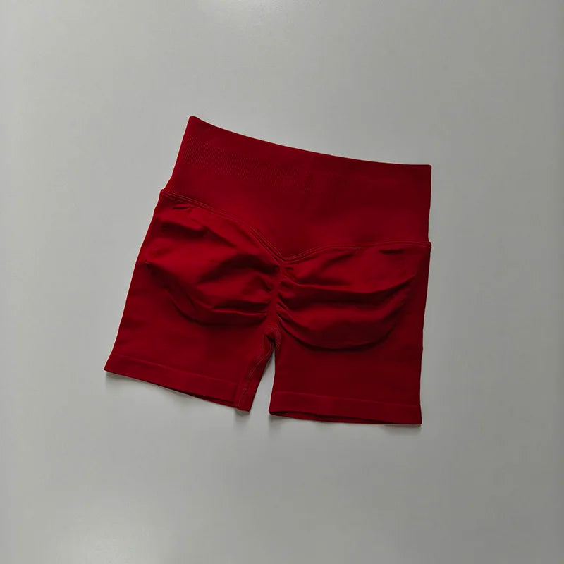 Peach Buttock Lifting Three-point Shorts Summer High Waisted Yoga Shorts Fashionable and Sexy Running Fitness Pants Solid Color