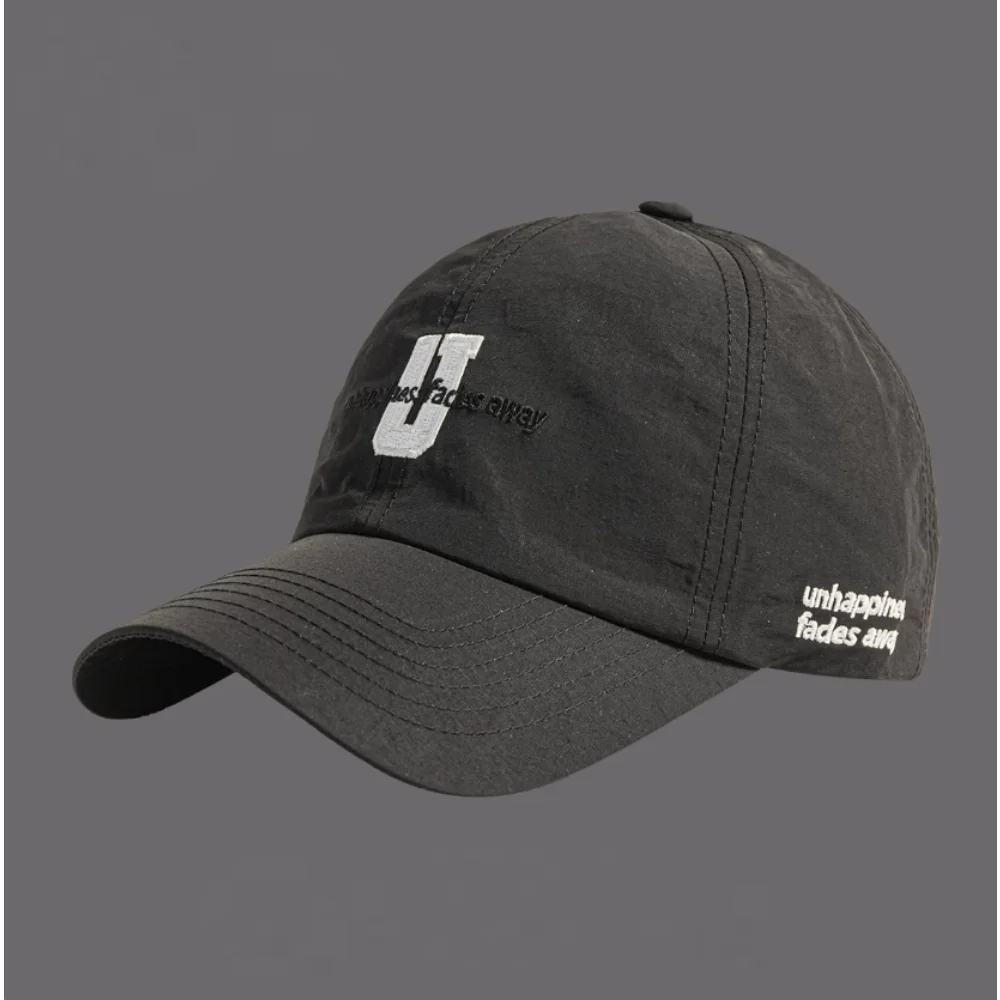 Baseball Cap Curved Brim Mesh Waterproof Embroidery Letter Hat for Men Women Outdoor Running Cycling Korean Fashion Sport Cap