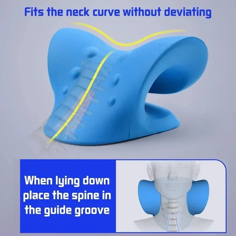 Neck Shoulder Stretcher Cervical Spine Stretch Gravity Muscle Relaxation Traction Massage Pillow Relieve Pain Spine Correction