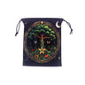 Velvet Witch Cat  Tarot Card Bag With Halloween Pumpkin Drawstring Pouch For Divination Jewelry Astrology Dice Accessories Bag