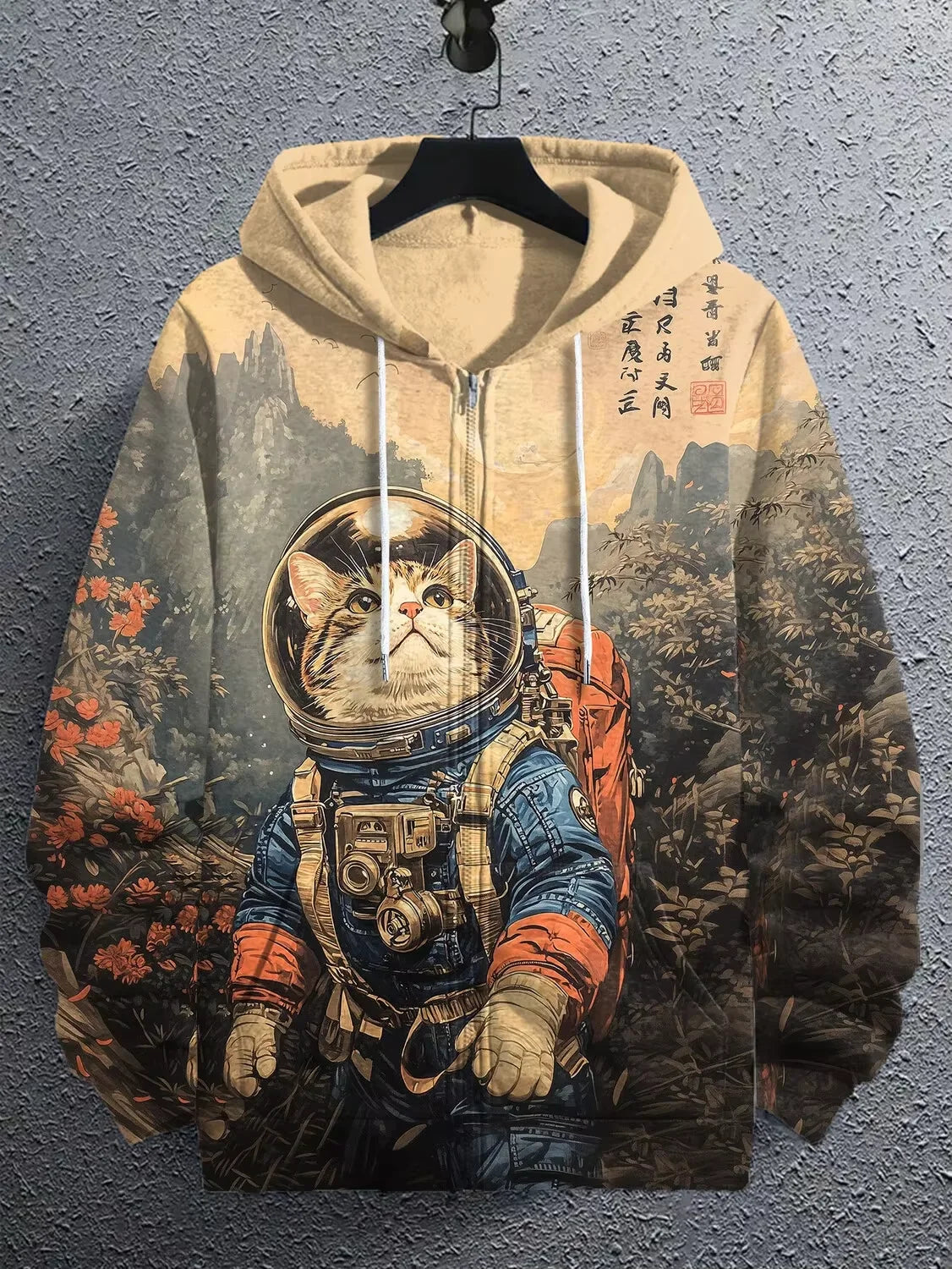 Cartoon Graffiti Cat 3d Print Zipper Hoodies Sweatshirts Men Women Unisex Hooded Oversized Hoodie Zip Up Sweatshirts Tracksuits