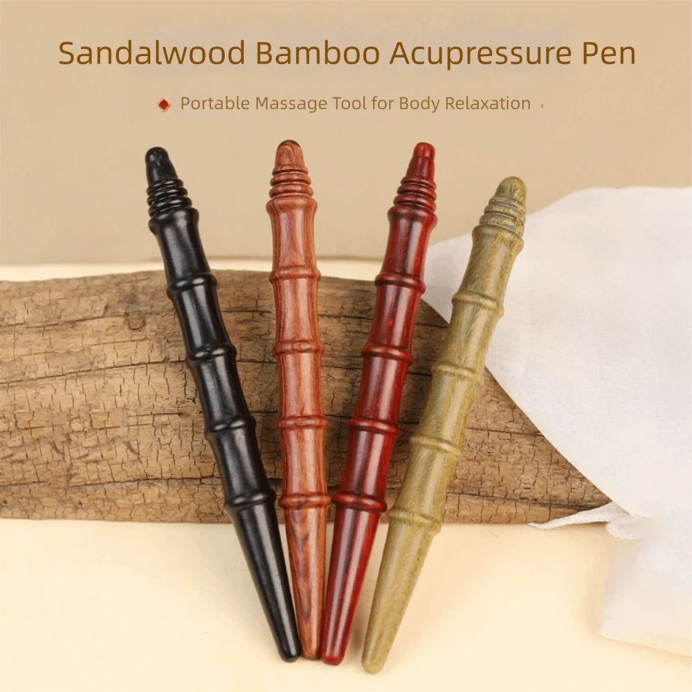 Wood Massage Stick Tool Sandalwood Massager Acupoint Reflexology Tools For Full Body Relaxing Deep Tissue Foot Massage