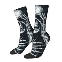 Dark Sketch Style Skull Socks Quick-drying Breathable Non-slip Men's Socks Travel Casual Running Trendy Novel Compression Socks