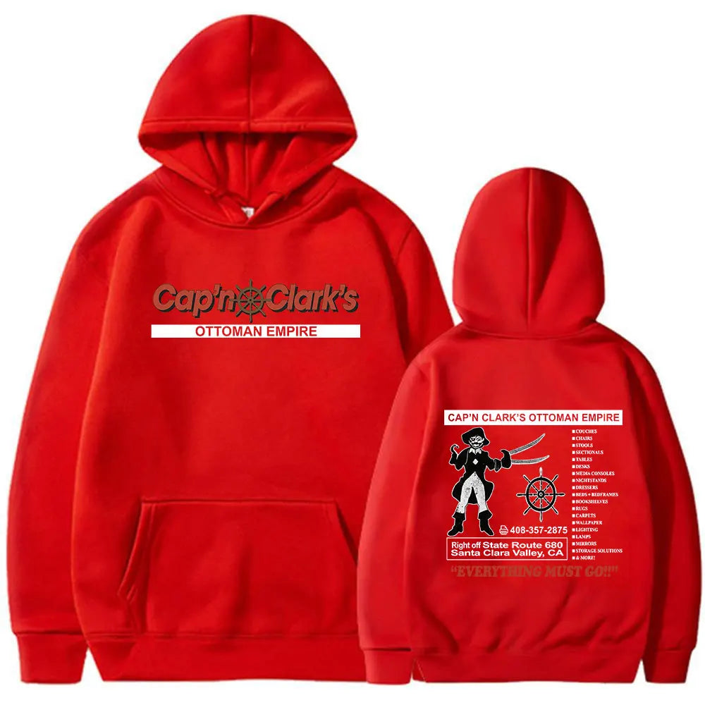 Backrooms Cap'n Clark's Ottoman Empire Pirate Hoodies Men's Women Clothing Casual Long Sleeves Hooded Sweatshirts Streetwear