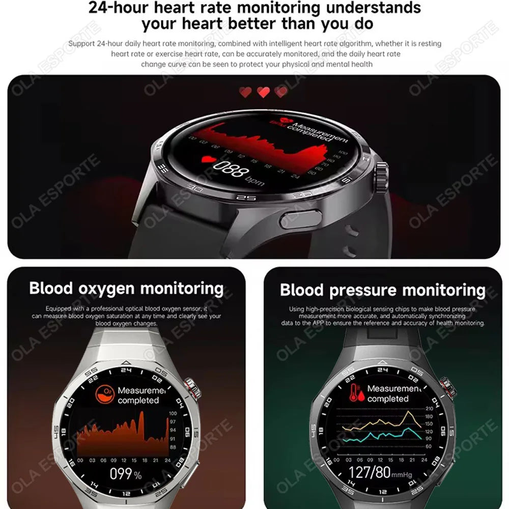 2026 Men's Smart Watch HD Display Health Tracking Bluetooth Calls Heart Rate Monitor Voice Assistant GPS Sports Smartwatch Ht30