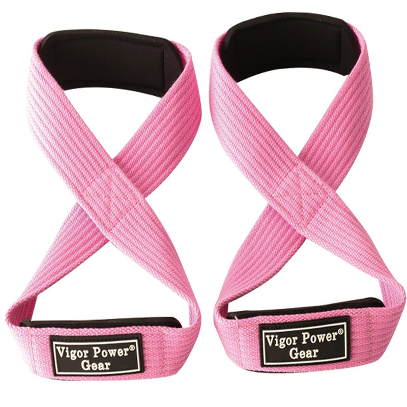 Durable Powerlifting Straps Cross Training Figure 8 Weight Lifting Straps,Powerlifting Belts,Fitness Pull up Band