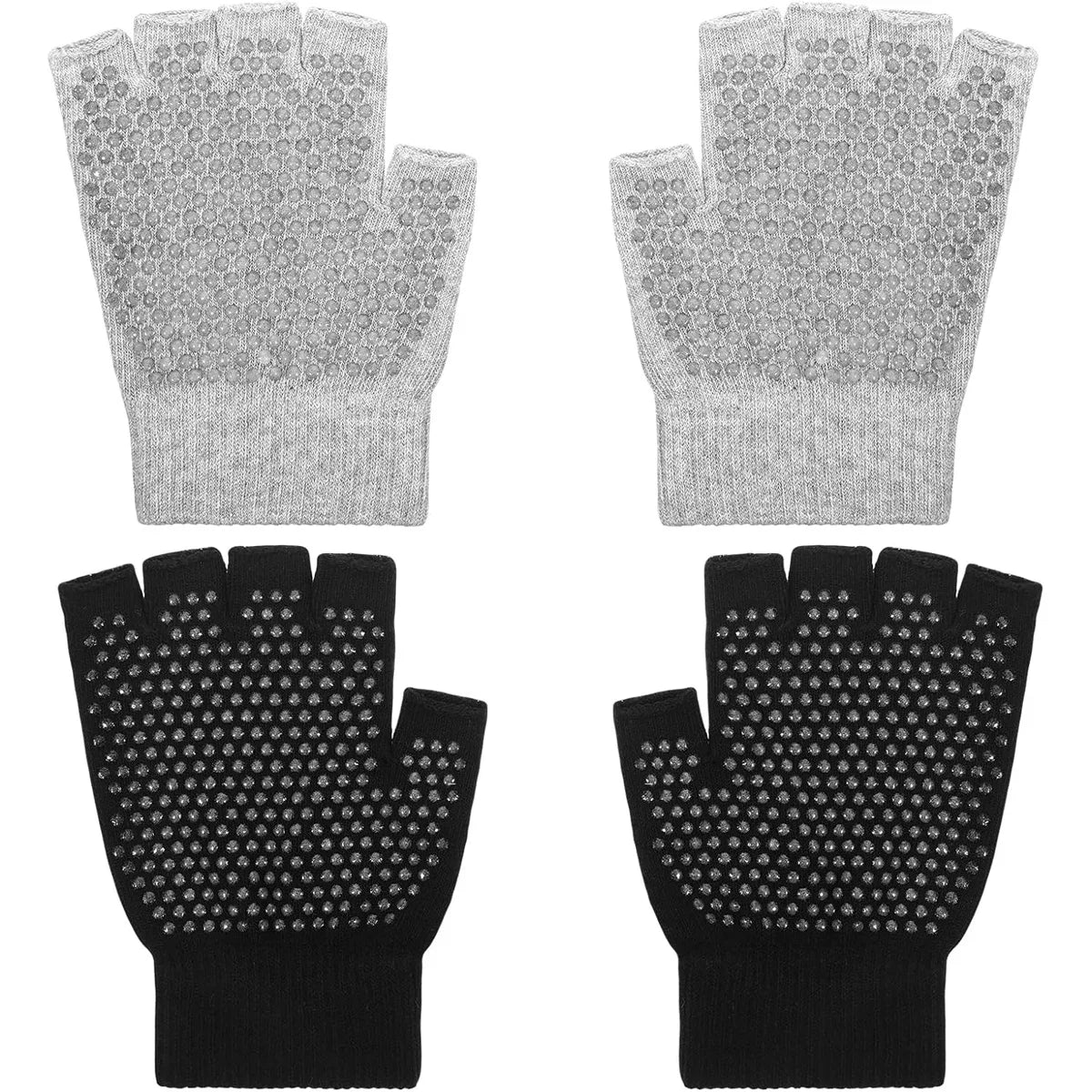 Half-Finger Workout Gloves Non Slip Fingerless Yoga Gloves Fingerless Pilates Glove Weight Lifting Glove for Women for Cycling