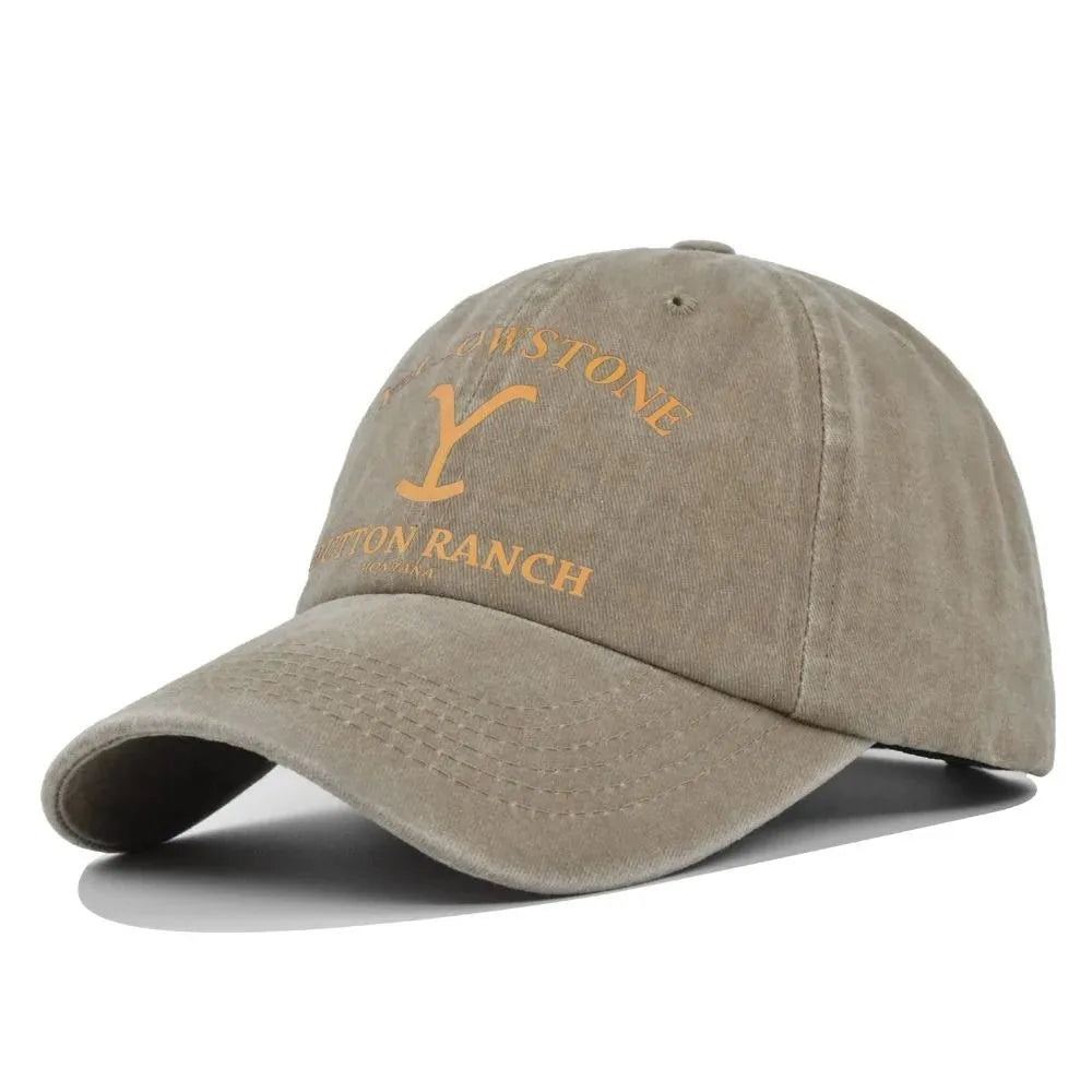 Trendy Yellowstone Dutton Ranch Baseball Cap Washed UV Protection Sports Hat Snapback Hat