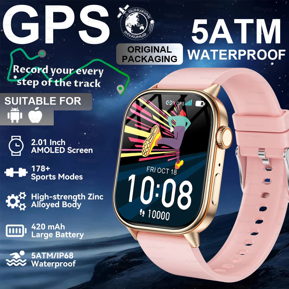 2026New Military Dual-band GPS Smart Watch Compass IP68K Waterproof Bluetooth Call Heart rate Sports Smart Watch For IOS Andriod