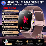 2026 New Micro Physical Examination Health Smartwatch Blood Pressure Uric Acid Blood Lipids Flashlight Care Smartwatch for Women