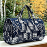Halloween Quilted Luggage Bag Ghost Castle Weekend Bag Large Capacity Autumn Travel Gym Women's Overnight Short Trip Tote Bag