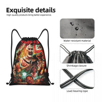 Custom Horror Movie Terrifier Drawstring Bag for Shopping Yoga Backpacks Women Men Halloween Clown Sports Gym Sackpack