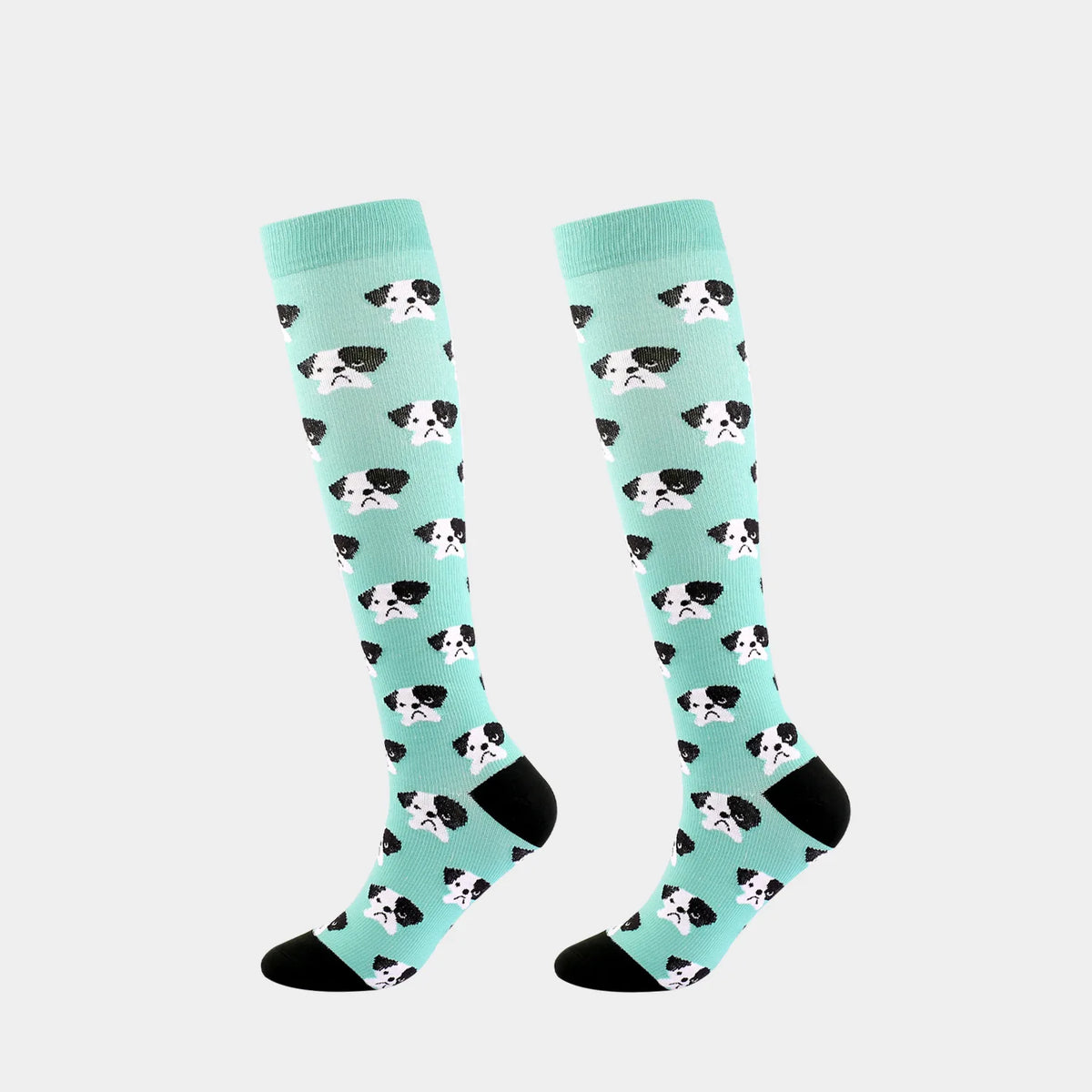 2 Pairs Funny Halloween Unisex Sports Compression Leg Socks Elastic Support Socks for Festival Daily Wear