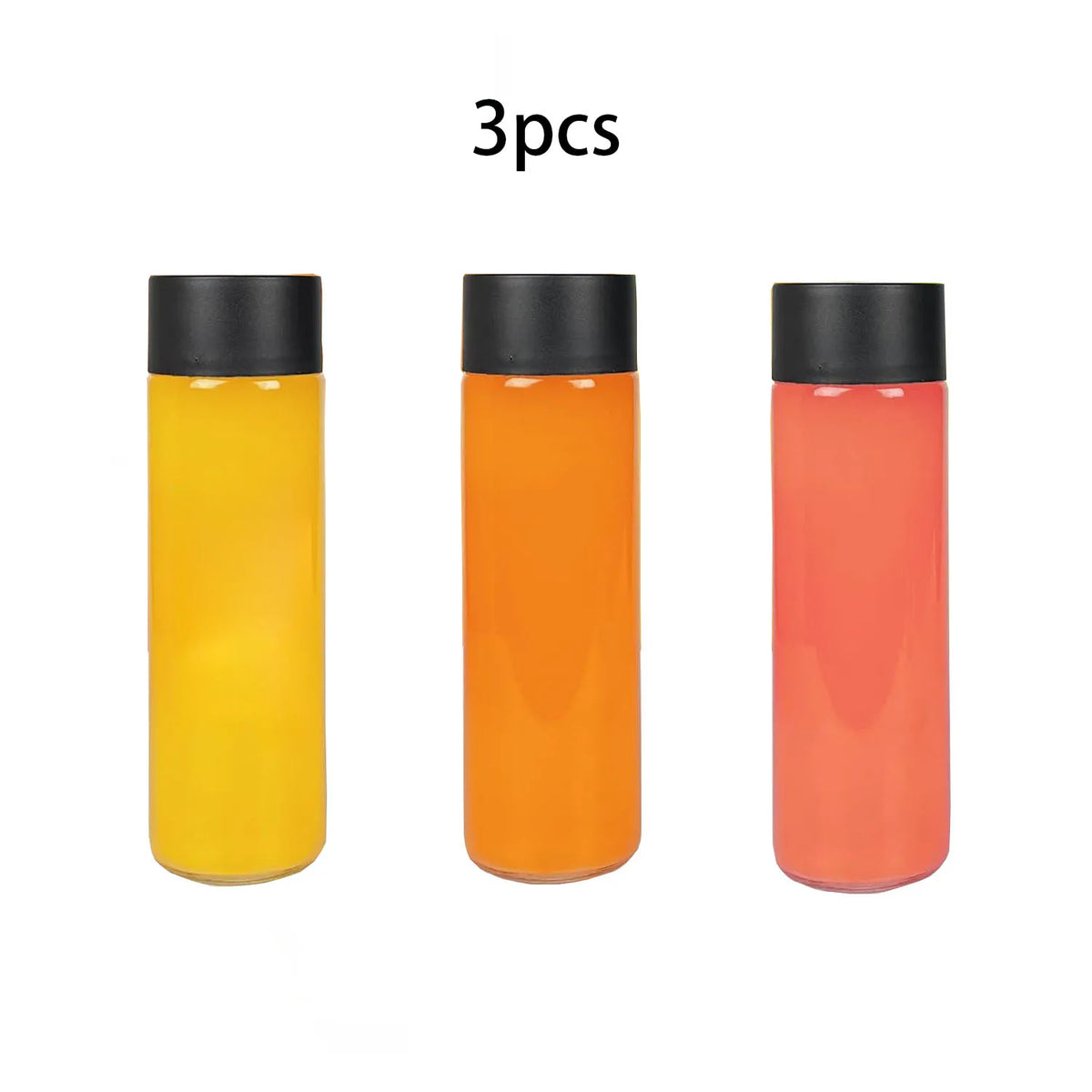8pcs Plastic Juice Bottles, Round Drink Bottle, for Storing Juice, Milk, Beverage, for Summer Beach Partiy, Outdoor Picnics, Cam