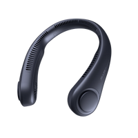 JISULIFE Portable Neck Fan, 4000mAh Battery Rechargeable, 5 Speeds Adjustable, Twistable Hands-Free Bladeless Neckband for Sport