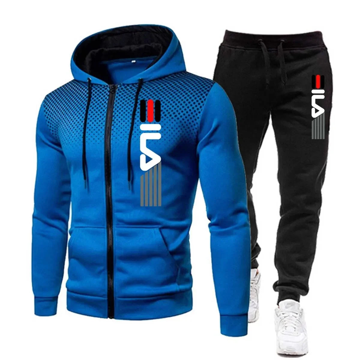 Men's Set Hoodies and Sweatpants Outdoor Casual Wear Fleece Sports Jogging Pullover Suit Male Gym Designer Clothes Men Tracksuit
