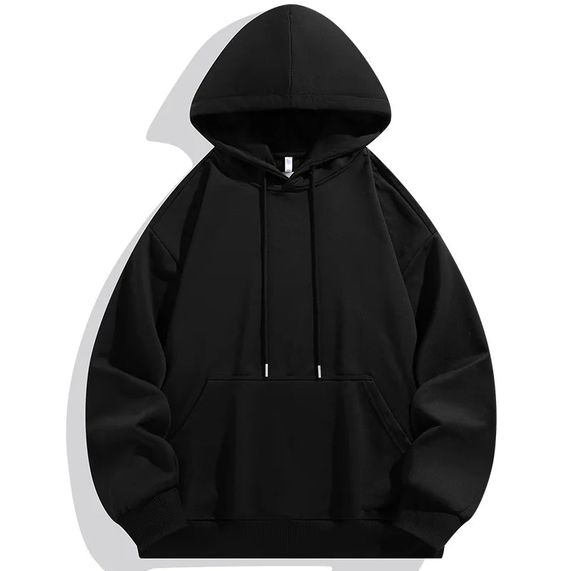 Men's 100% Cotton Hoodies Plus Size 110KG-185KG Pullover Loose Sweatshirt Comfortable Casual Black Tops Male Clothing 1XL-7XL