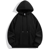 Men's 100% Cotton Hoodies Plus Size 110KG-185KG Pullover Loose Sweatshirt Comfortable Casual Black Tops Male Clothing 1XL-7XL