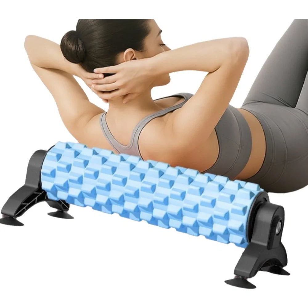 Non-Slip Suction Cup Foam Roller Stable with Stand EVA Yoga Column Multifunctional Easy To Use Deep Back Stretching Roller