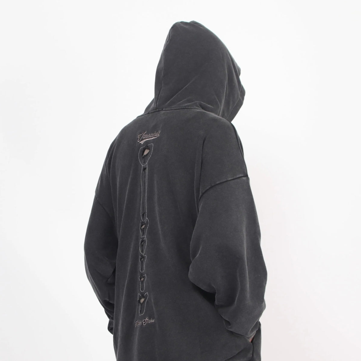 Autumn Winter Ripped Hole Skeleton Design Punk Hip Hop Hoodie Men Women High Street Vintage Oversize Hoodies