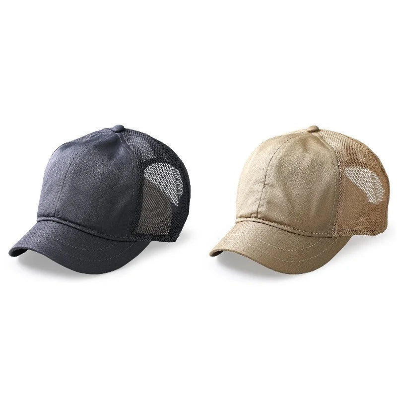 Short Bill Baseball Caps for Men Women Plus Size Big Head Mesh Summer Breathable Short Brim Trucker Hat Running 56-60cm 60-65cm