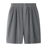 Miyake Pleated Shorts For Men Five-point Pants Baggy Casual Sports Shorts Japanese Pleated pants