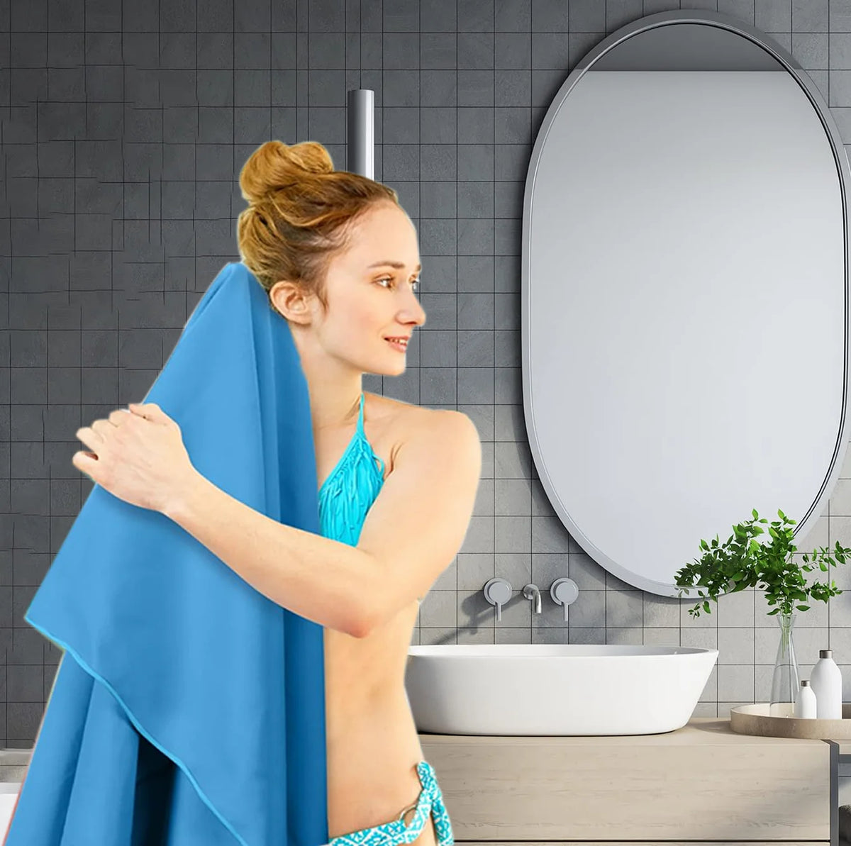 New Luxurious Large Microfiber Bath Towel，Super Absorbent, Quick-Drying Soft Bathroom Beach Yoga Gym Sports Towel