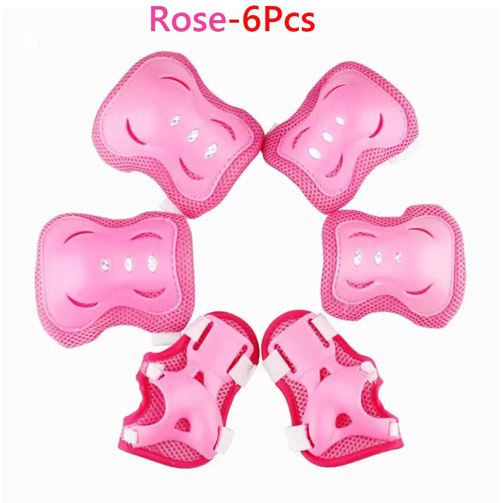 6Pcs kids Knee Pad Elbow Pads Guards Protective Gear Set for Roller Skates Cycling Skateboard Inline Skatings Scooter