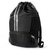 1PCS Drawstring Gym Bag, Waterproof Drawstring Backpack, Swim Bag with Shoes Compartment,Pull String Sport Bag Soccer Basketball